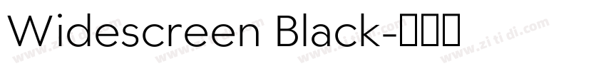 Widescreen Black字体转换